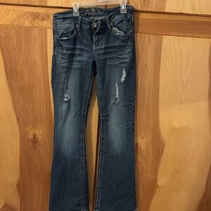 Premier Women's Boot Cut Distressed Denim Jeans